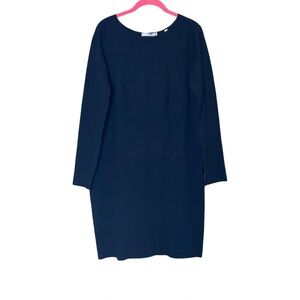 Vince Black Knit Wool Sweater Dress Minimalist Long Sleeve Size L